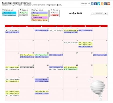 Календарь воздухоплавателя