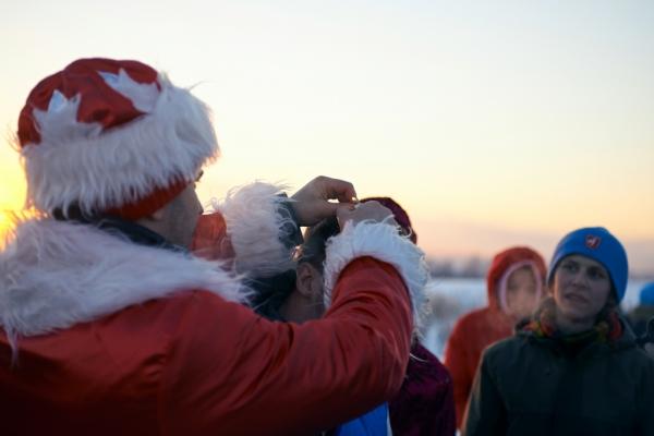 Мороз, солнце и аэростаты. Фоторепортаж Владимира Грекова с Рождественской фиесты "Яблоки на снегу"