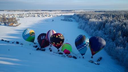 Яблоки на снегу в Ленинградской области