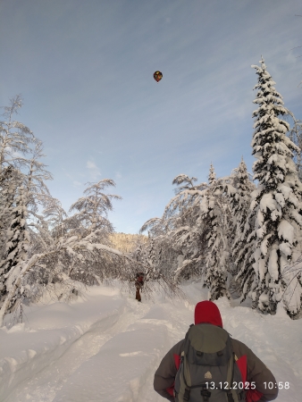 Снизились в районе Лужбы и встретили туристов